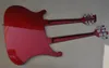 Double Neck Metallic Red Body 4+12 Strings Electric Guitar med vit pickguard, Chrome Hardware, Rosewood Fingerboard, kan anpassas