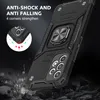 Cell Phone Cases Rugged Hybrid Armor Phone Cases For Samsung Galaxy A33 A53 A03S A32 A52 A72 5G A12 A23 S22 Plus Ultra Shockproof Ring Cover With Kickstand H8CW