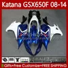 Bodys Kit для Suzuki Katana GSX-650F GSXF 650 GSXF-650 08-14 120NO.44 GSX650F GSXF650 08 09 10 11 12 13 14 GSX 650F 2008 2009 2010 2011 2011 2011 2013 2014 Faking Factory Blue
