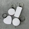 Sublimation Blank Keychains Kit PU Leather Heat Transfer Key chain Keyring Blanks BOTH SIDES PRINTABLE