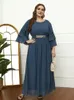 Plus size jurken toleen vrouwen oversized maxi chic elegant 2022 lente grote lange moslim avondfeest bruiloft festival kleding