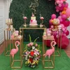 5 PCS De Luxe Décoration De Mariage Grand Événement Décors De Scène Socle Carré De Noël Dessert Table Décor De Fête D'anniversaire De Mariage Gâteau Stand Fleur Titulaire