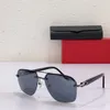 Sonnenbrille für Frauen Männer Sommer 0276 Stil Anti-Ultraviolett Retro Platte Quadratisch Halbrahmen Mode Brillen Zufällige Box