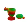 Coloré Silicone Mini Filtre À Bulles Tuyaux D'eau Portable Herbe Sèche Tabac Porte-Cigarette Fumer Bong Conseils Portable Manille Anneau Haute Qualité DHL