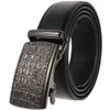 الأزياء حزام جلد حقيقي أحزمة سوداء للرجال أحزمة الإبزيم التلقائي بيع 110-130 سنتيمتر حزام 05