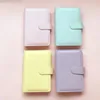 A6 Notebook Notepads Binder 6 Rings Spiral Business Officer Planejador Agenda Orçamento Os ligantes Macaron Color PU Couro Tampa