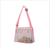 Kids Shell Beach Bags 3D Cartoon Animal Toys Collecting Storage Bag Travel Outdoor Mesh Tote Zipper Portable Organizer Cross Body Sand Pouch B7982