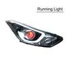 LED-Tagfahrlicht für Hyundai Elantra Scheinwerferbaugruppe 2011–2016, dynamisches Blinker-Fernlichtobjektiv, Autozubehör