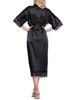 Женская одежда для сна Высококачественная чернокожие женщины шелковые районы Rayon Rape Sexy Long Lingerie Kimono Yukata Nightgown Plus Size S M L XL XXL XXXL A-050WOMEN