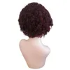 Pixie Cut Wig Short Bob Curly Human Hair Wigs 13X1 Transparent Lace1b99J Burgundy Water Deep Wave Lace Front Wig For Women