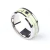 Luminous ECG Ring Stainless Steel Ring Lovers Promise Heartbeat Rings Glowing Jewelry for Men Women Anniversary Gift Wholesale Price