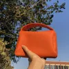 Axelväskor Sommar Liten Orange Damväska Design Fyrkantig Handväska Litchi-mönster Handbär Mini Tofu HandväskaSkulder