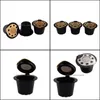 Autres ustensiles de cuisine Cuisine Salle à manger Bar Maison Jardin Nouveau Filtre à café réutilisable rechargeable Compatible Nespresso Capsules souples Paniers A