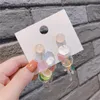 Dangle & Chandelier Korean Mixed Color Transparent Multi Layers Acrylic Strands Drop Earrings For Women Fashion JewelryDangle Farl22