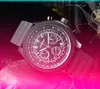 Six Stiches Work Full Functional Chronowatch Watch 42mm Mens Quartz Movement Male Time Clock noble et élégant Rubber Belt Popular Crime Wristwatch gift table