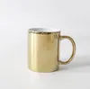 11oz biały ceramiczny Sublimacja Kubek Kawowy Puste Różowy Złoty DIY Coffee Cup Cup Sn4947