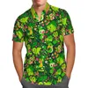 Casual shirts voor heren Hawaii Shirt Summer Button Mens Holiday Beach korte mouw 3D over gedrukte mode kleurrijke hiphop topsman's