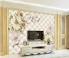 Custom 3D mural wallpaper European-style soft bag jewelry flowers for living room sofe TV background wall indoor decoration