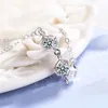 Bracelets de charme Trendy Silver 925 Sterling Bracelet Bijoux pour filles Cadeau d'anniversaire Brillant Crystal Cube Femmes Accessoires de fête Kent22