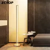 Floor Lamps Modern LED Lamp For Living Room Bedroom Study Indoor Standing Stand Lighting Black/White With Remote Dimmable LightsFloor