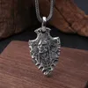 925 sterling silver American Indian chief pendant necklaces European high quality vintage antique designer luxury jewelry accessories