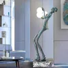 Annan utomhusbelysning Creative Humanoid Art Sculpture Floor Lamp Home Designer Beauty Shop Clubhouse Glass Fiber Armerad plast Stor C