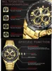 Relojes de pulsera Top Brand Casual Hombres Reloj deportivo Oro Negro Lujo Impermeable Moda militar Cronógrafo Reloj HombreRelojes de pulseraReloj de pulsera