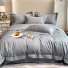 Nordic Style 100 Thread Horse Cotton Three Three Three Piece Set Sit Simple Pure Cover Cover Bedding 1.8m