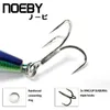 NOEBY Laser-Surface Sinking Big Pencil Ocean Boat Fishing Lure Thru-Wire-Construction 3x-Strength Hook For Tuna GT Sea Fish 220624