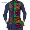 BintaRealWax Men's Shirt long Sleeve Brand African Clothing Dashiki Men Print Cotton Casual Shirts Slim Fit African Wax Mens Tops 6XL WYN380