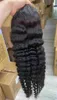 Spetsens främre mänskliga hår peruker med babyhår höjdpunkt 12A Virgin Human Hair Wigs For Women250E3450293