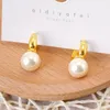 Fransk sommarnisch retro design pärla örhängen stud kvinnlig senior ins mode söt all-match smycken tillbehör gåva172i