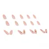 False Nails 24Pcs/Box Long Ballerina Rose Design Artificial Coffin Fake With Glue Full Cover Nail Tips Press On Prud22