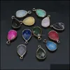 Artes e artesanato Presentes de artes Jardim doméstico delicado facetado de gotas aquáticas Chakra Charms Shape Shape Pingente Rose Quartz H Dhupi