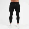 Sólido Flaco Pantalones casuales Hombres Joggers Pantalones de chándal Otoño Gimnasio Fitness Algodón Ropa deportiva Pantalones Bottoms Hombre Running Trackpants G220713