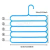 5 Layers Plastic Hangers Trouser Rack Wardrobe Scarf Tie Socks T-shirt Storage Tidy Hanger Home Coat Clothing TidiesTool Racks BH6435 WLY