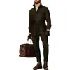 Men's Wool & Blends WEPBEL Woolen Coat Autumn Winter Slim Stand Collar Casual Long Sleeve Pocket Stitching Single-Breasted T220810