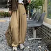 HOUZHOU Baggy Khaki Pant Vintage Oversized Harajuku High Waist Palazzo Trousers Casual Loose Wide Leg Female Korean 220325