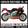 جسم قالب الحقن لـ Aprilia RSV4 RSV 1000 RSV-1000 RSV1000R 16-19 هيكل السيارة 5DH.44 RSV1000 R RR 16 17 18 19 RSV1000RR 2017 2018 2018 OEM Fairing Silver Black