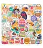 50pcs ins style eggshell Rabbit cute cartoon Waterproof PVC Stickers Pack For Fridge Car Suitcase Laptop Notebook Cup Phone Desk Bicycle Skateboard Case.