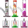 3D Mushroom Owl Glow In The Dark Multi Options Hookahs Percolator Glass Bong 18mm Female Joint Handcraft Purple Straight Perc Dab Rigs With Diffused Dowstem Bowl