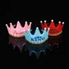 Kinderfeestartikelen geleid kroonhoed kerstcosplay King Princess Happy Birthday Cap Luminous LED's kleurrijke sprankelende hoofddeksel LK153