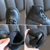 Autumn new boys' Martin boots British retro girls' short boots children's baby leather shoes