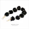 Belts Replacement Bag Strap Real Ball Pompom Handbag Shoulder Handle For Women Purse Charm Winter Accessories R37