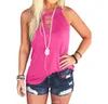 T -shirt Hot Feminino Europeu e American Cross - Fronteira Fashion Fashion Sexy Round Neck Colet