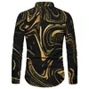 2022 New Men Long Sleeve Stirt Shirt Fashion Digital Printing Digual Street Shirt قميص الرقص