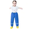 Kids Raincoat Rain Pants Waterproof Cartoon Children's Kids Rain Dungarees Mud Trousers Waterproof Breathable for Girls Boys 220803