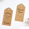 Thank You Kraft Paper Cards Pretty Design Printing Fower Necklace Earring Hairpin Brooch Handmade Jewelry Packaging