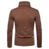 남자 스웨터 색상 남성 뜨개질 셔츠 긴 소매 하이 목 단색 니트웨어 캐주얼 파티 스트리트 스웨터 복장 플러스 크기 S-2xlmen 's