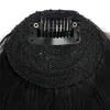 Klipp i Air Bangs Human Hair Natural Fake Hairpiece Hair Extensions With Temple Wispy Bang For Daily Wear